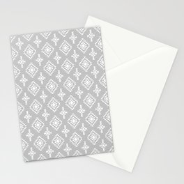 Light Grey and White Native American Tribal Pattern Stationery Card