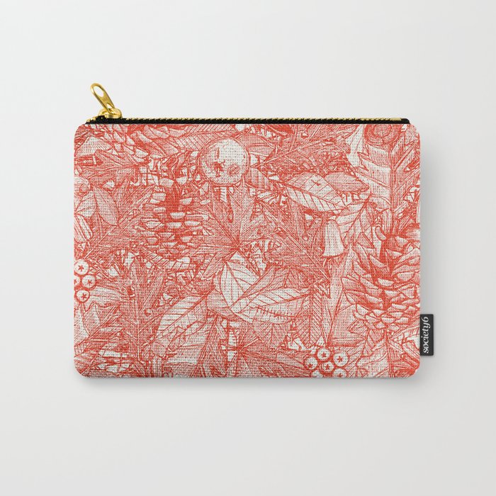 forest floor fire orange ivory Carry-All Pouch