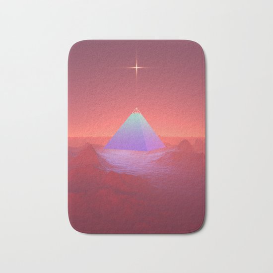 Blue Pyramid Bath Mat