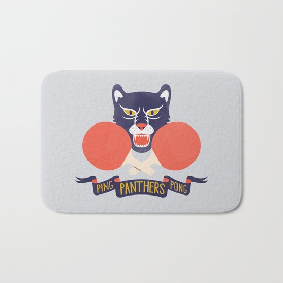 Ping Pong Panthers Bath Mat