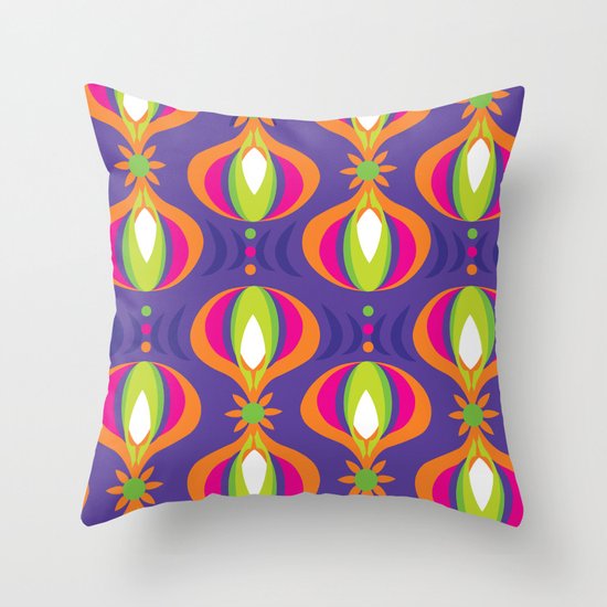 Oohladrop Purple Throw Pillow