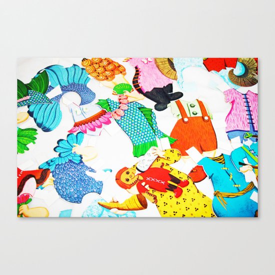 Paper Clothes Canvas Print