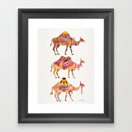 Camel Train Framed Art Print