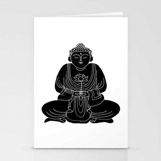 Buddha with Lotus Flower Stationery Cards