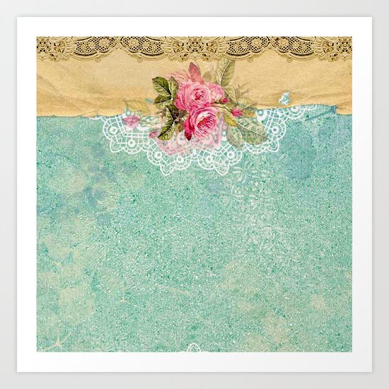 Pretty Vintage Rose #6 Art Print