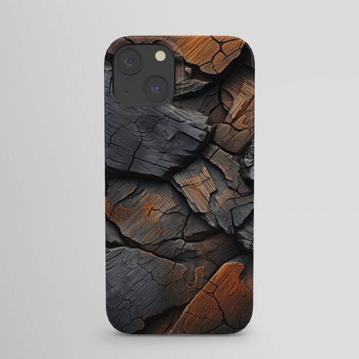 Charred Wildfire Wood iPhone Case