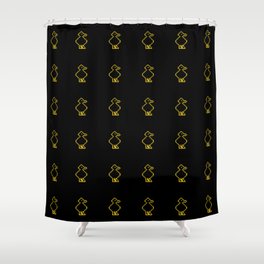 Chick in pixel art 5 Shower Curtain