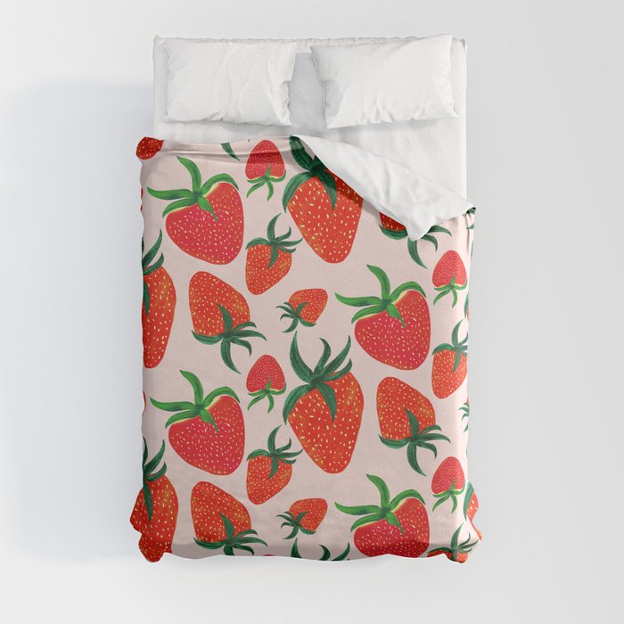 Strawberry Harvest Duvet Cover