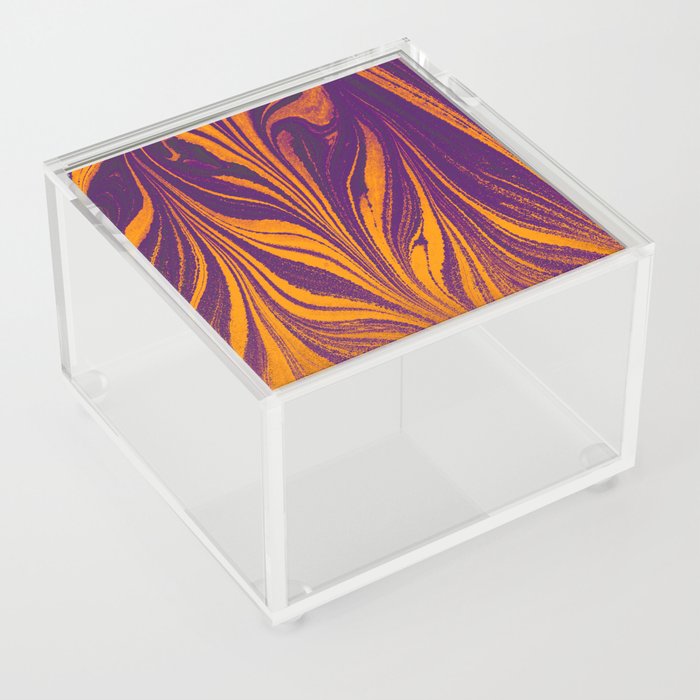 Abstract marbling pattern. Creative marbling background texture Acrylic Box