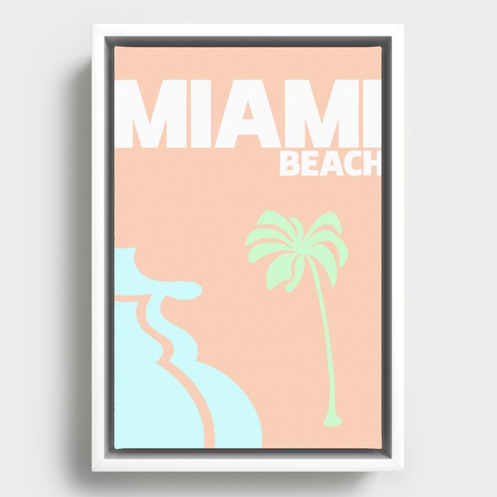 Miami Beach Framed Canvas