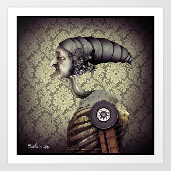 The old mechanical man Art Print