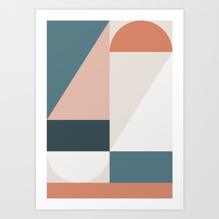 Cirque 01 Abstract Geometric Art Print By Theoldartstudio Society6