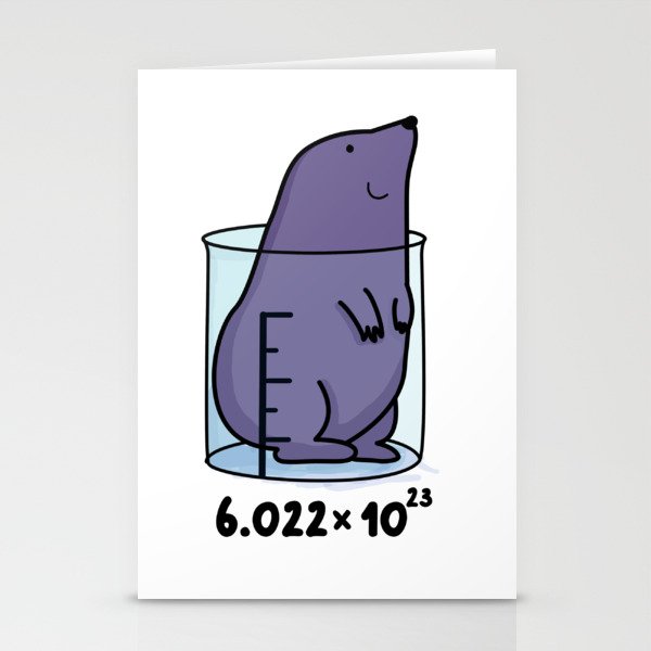 Chemistry Mole Cute Science Pun Stationery Cards