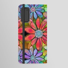 Flower Nymphs - Colorful Bright Floral Botanical Art Android Wallet Case