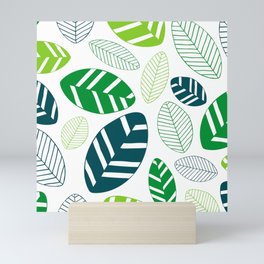 Vida Tropical – Rainforest Banana Leaves – White Mini Art Print