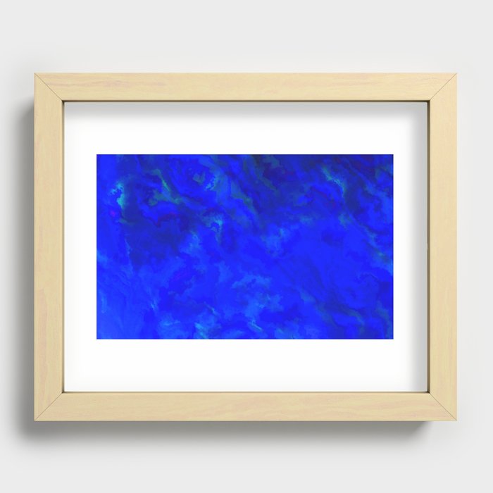 Ocean Blue Recessed Framed Print