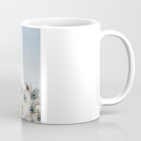 Fly Over A Peacock Field Mug