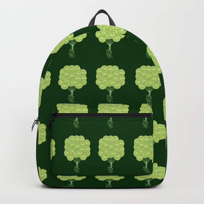 Green Lime Citrus Balloons Backpack