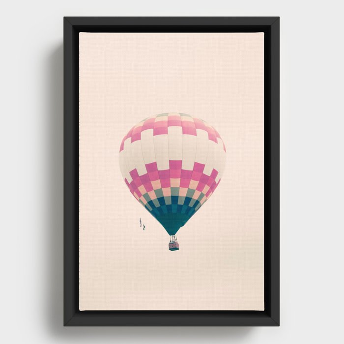 Dreamy hot air balloon Framed Canvas