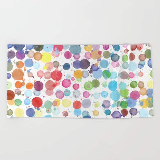 ink drops Beach Towel