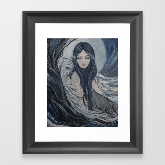 Snowy Angel Framed Art Print