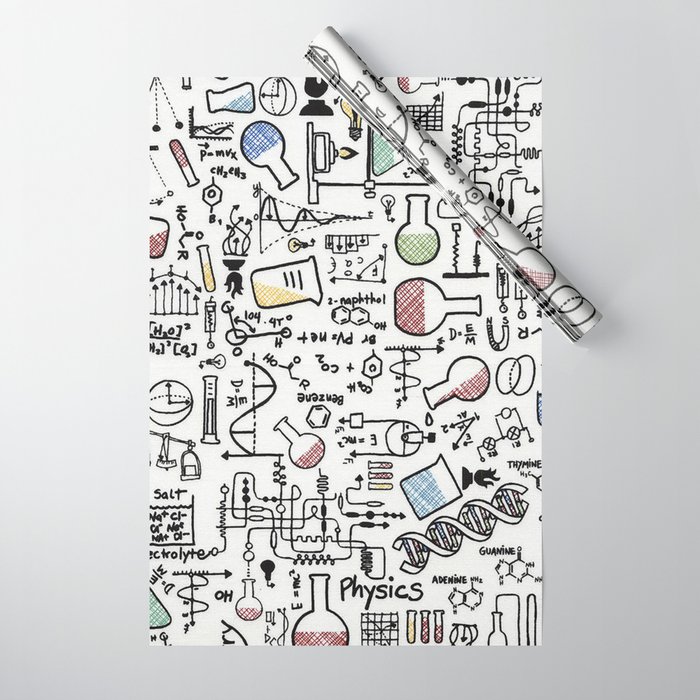 All about the science laboratory Wrapping Paper