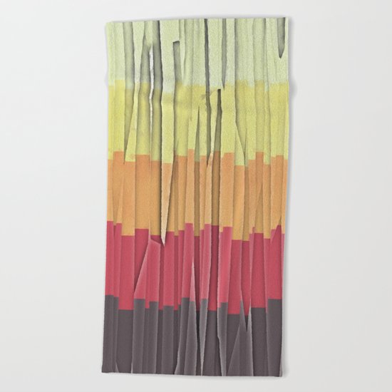 Shreds of Color 5 Beach Towel