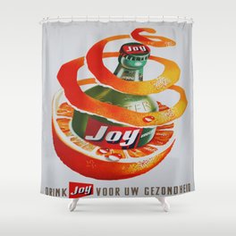 Vintage poster - Joy Shower Curtain