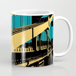 Pittsburgh Bridge Architectural Industrial Pop Art Love The Burgh Print Coffee Mug