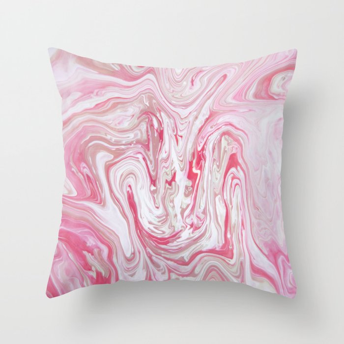 Tutti Frutti - Abstract Marble Throw Pillow