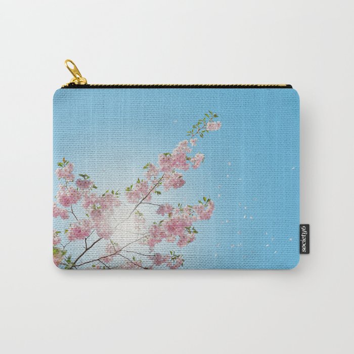 Cherry Blossoms Against the Blue Sky Carry-All Pouch