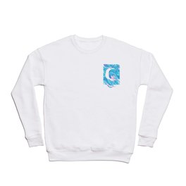 Lunar Meow: Crescent Moon Crewneck Sweatshirt