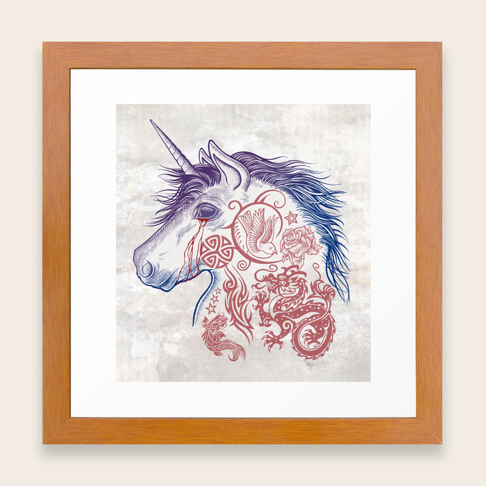 War Unicorn Framed Art Print By Thirstyfly Society6