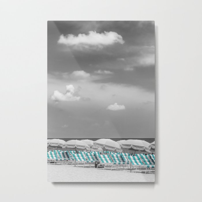 Idyllic beach scene | turquoise color pop Metal Print