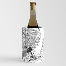 Peoria White Map Wine Chiller