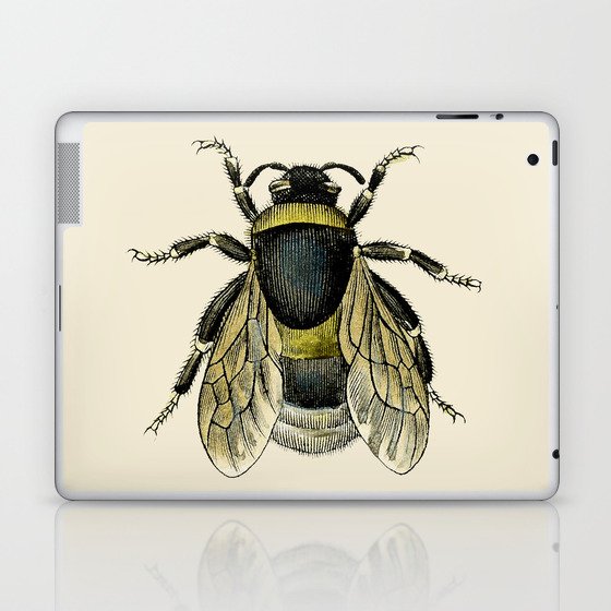 Vintage Bee Illustration Laptop & iPad Skin