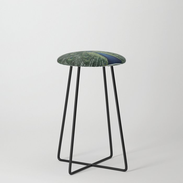 Peacock Art Counter Stool