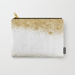 Sparkling golden glitter confetti effect Carry-All Pouch