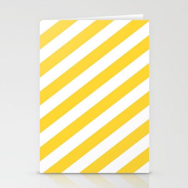 Stripes Deep Yellow Stationery Cards