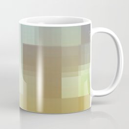 graphic design geometric pixel square pattern abstract background in yellow blue Coffee Mug