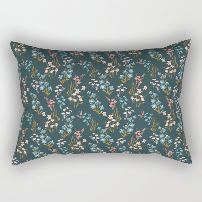 sweet blue floral Rectangular Pillow