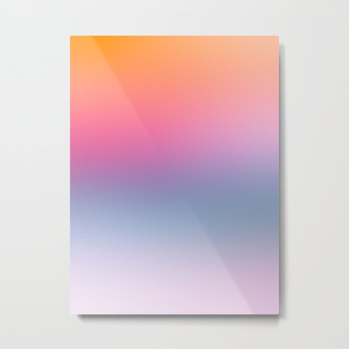 Rainbow Blush Gradient Metal Print