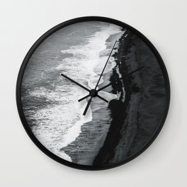 Beach Black And White Wall Clock