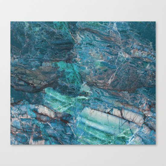 Siena turchese - blue marble Canvas Print