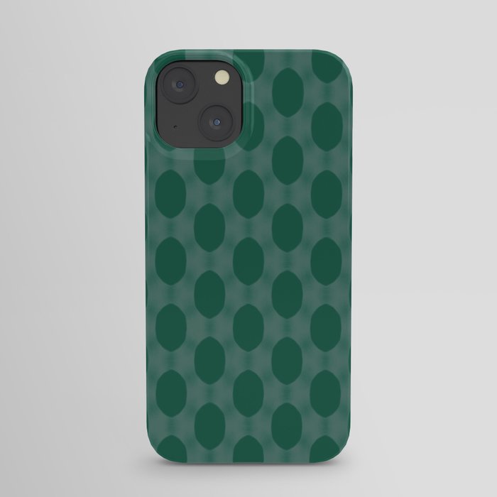 Dots on Pantone Forest Green iPhone Case