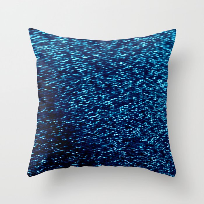 Classic Blue Sparkle Throw Pillow