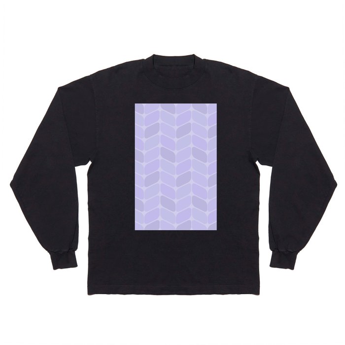 Vintage Diagonal Rectangles Lavender Long Sleeve T Shirt