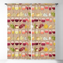 Wine and Cheese (cork brown) Blackout Curtain
