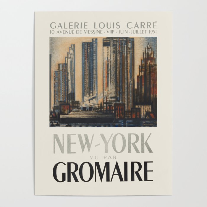 Marcel Gromaire - Exhibition poster for the Galerie Louis Carré, 1951 Poster