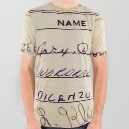 Library Card 23322 All Over Graphic Tee